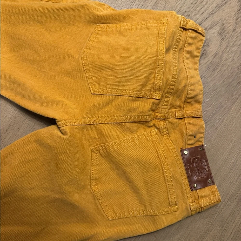 Tory Burch Golden/Mustard Yellow Low Rise Jean - Picture 3 of 6